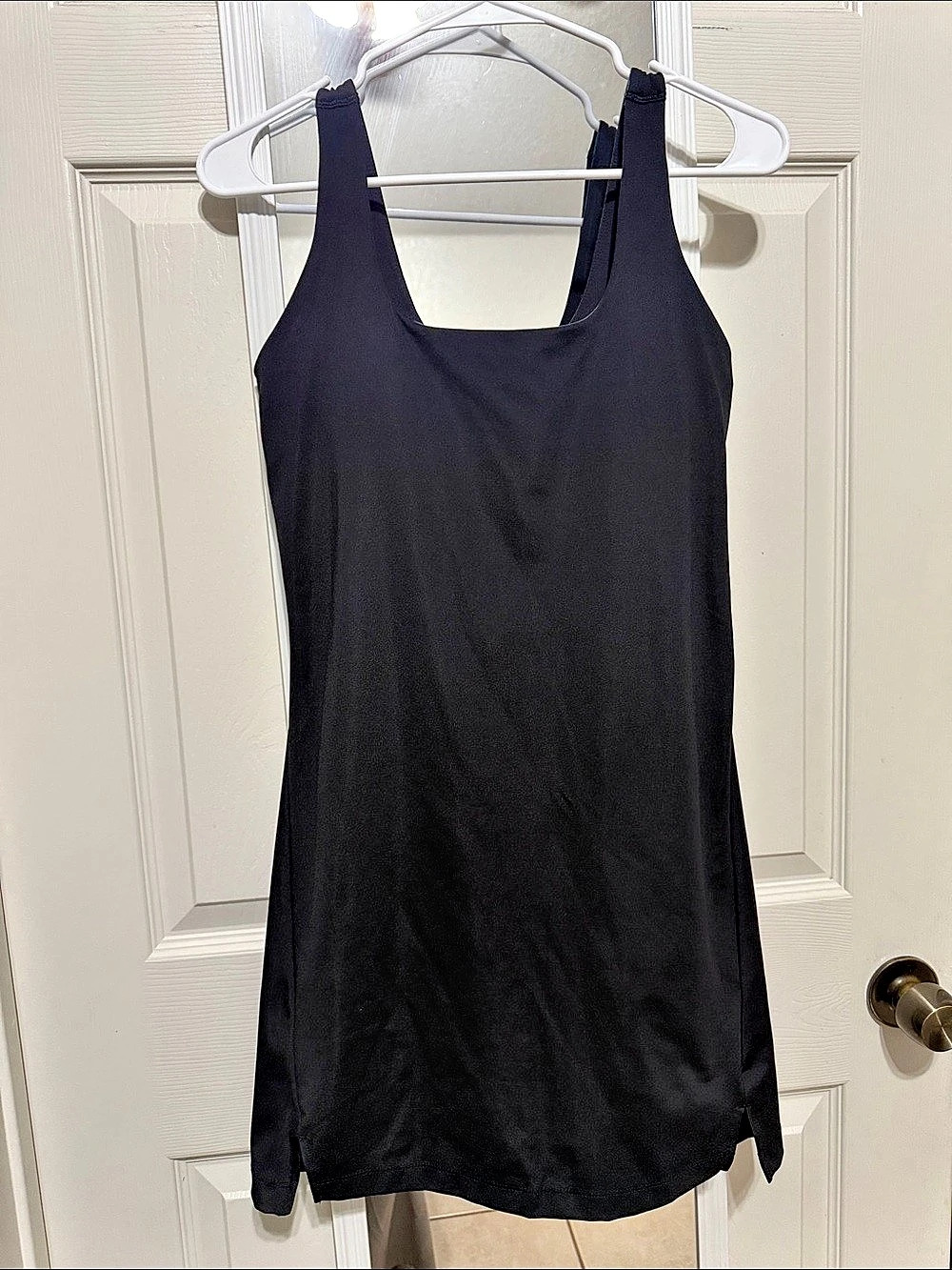 Old Navy PowerSoft Scoop Neck Athletic Dress Black Small